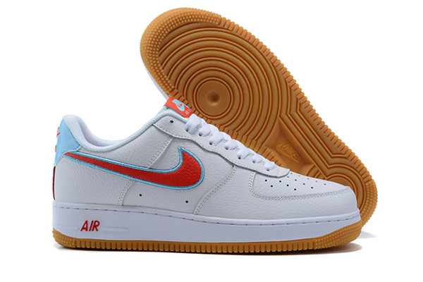 Men's Air Force 1 White/Red Shoes 0129